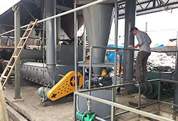 越南風(fēng)掃污泥烘干機運轉(zhuǎn)